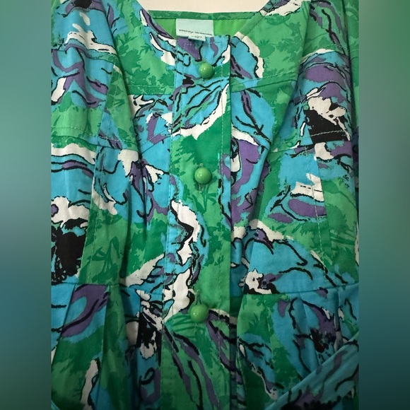 Anthropologie Plenty by Tracy Reese Green Kirby Floral Dress Size 12 - Picture 15 of 16